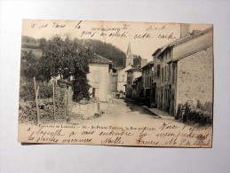 Carte Postale Ancienne : SAINT-PRIEST TAURION : La Rue Principale, En 1903 - Saint Priest Taurion