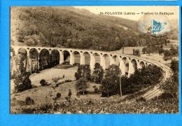 NOV329, St-Polgues, Viaduc De Padègue, Chemin De Fer, Train, Circulée Timbre Décollé - Andere Gemeenten