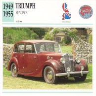 Triumph Renown  -  1949   -  Fiche Technique Automobile (Grande Bretagne) - Cars