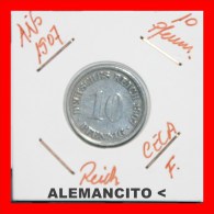 ALEMANIA  -  IMPERIO  -  DEUTSCHES REICH - AÑO 1907-F - 10 Pfennig