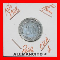 ALEMANIA  -  IMPERIO  -  DEUTSCHES REICH - AÑO 1908-E - 10 Pfennig