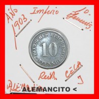 ALEMANIA  -  IMPERIO  -  DEUTSCHES REICH - AÑO 1903-J - 10 Pfennig