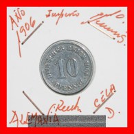 ALEMANIA  -  IMPERIO  -  DEUTSCHES REICH - AÑO 1906-D - 10 Pfennig