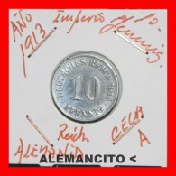 ALEMANIA  -  IMPERIO  -  DEUTSCHES REICH - AÑO 1913-A - 10 Pfennig