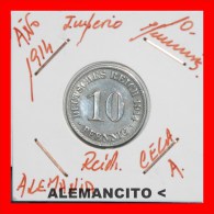 ALEMANIA  -  IMPERIO  -  DEUTSCHES REICH - AÑO 1914-A - 10 Pfennig