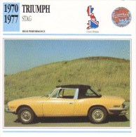 Triumph Stag V8  -  1970   -  Fiche Technique Automobile (Grande Bretagne) - Cars