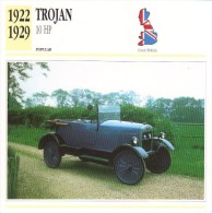 Trojan 10hp Tourer  -  1922   -  Fiche Technique Automobile (Grande Bretagne) - Cars