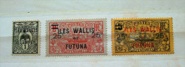 Wallis & Futuna 1920 - 1924 #1, 33/34 = 2.30 $ - Bird Ships - Gebraucht