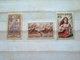 French Polynesia 1913 - 1960 Landscape Music Oceania Coconuts - Used Stamps