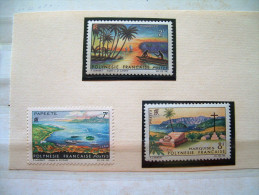 French Polynesia 1964 Coconut Landscapes - #211, 213/4 Mint (7f No Gum) = 3.95 $ - Gebraucht