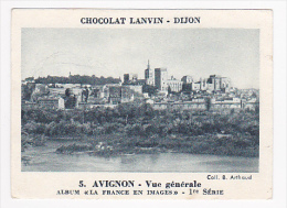 Image Chocolat Lanvin 5.4 X 7.4 - 1er Série, N°5 - Avignon, Vue Générale - Verso "Crokenler En Voyage" - Sammlungen