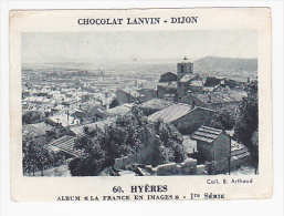 Image Chocolat Lanvin 5.4 X 7.4 - 1er Série, N°60 - Hyères - Verso "Crokenler En Voyage" - Verzamelingen