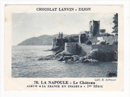 Image Chocolat Lanvin 5.4 X 7.4 - 1er Série, N°78 - La Napoule, Le Château - Verso "Crokenler En Voyage" - Sammlungen