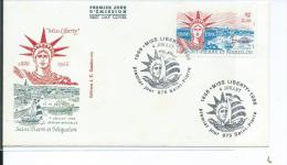 St Pierre Et Miquelon, Enveloppe 1er Jour, Miss Liberty - Cartas & Documentos