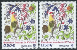 [09] Variété : N° 3629 France Inde Enluminure Française Outremer Au Lieu De Violet + Normal ** - Nuovi