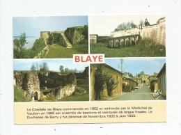 Cp , 33 , BLAYE , Multi Vues , Vierge , La Citadelle , Ed :Elcé 3377 - Blaye