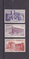 MONACO    1947  Poste Aérienne  Y.T. N° 22  23  24  NEUF*   Charnière - Poste Aérienne