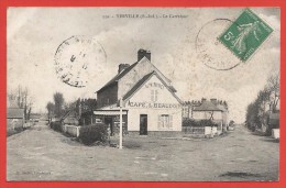 CPA Yerville - Le Carrefour - Café L. Beaudoin - Yerville