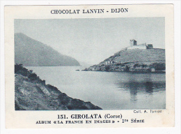 Image Chocolat Lanvin 5.4 X 7.4 - 1er Série, N°151 - Ghisoni (Corse) - Verso "Crokenler En Voyage" - Collezioni