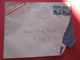 1934 LETTRE CAD MANUEL ORAN RP EX COLONIE FRANCAISE>ALGERIE AFF COMPOSE PAR AVION état !> PR MARSEILLE - Covers & Documents