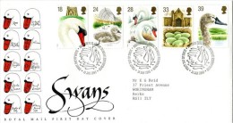 GB 1993 SWANS FDC SG 1639-42 MI 1426-29 SC 1473-76 IV 1645-1648 - Covers & Documents