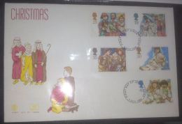 GB 1994 CHRISTMAS FDC SG 1843-47 MI 1539-43 SC 1581-85 IV 1784-1788 - Covers & Documents