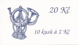 Czech Rep. / Stamps Booklet (1993) 0013 ZS 3 City Usti Nad Labem (church) Post Horn; Postcodes (J3712) - Ongebruikt