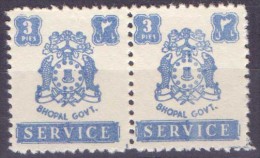 India, Princely State Bhopal, Service  MNH Inde Indien - Bhopal