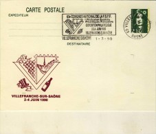 ENTIER POSTAL # CARTE POSTALE # MARIANNE DU BICENTENAIRE # 2,10 F VERT # REF Y&T : 2622-CPT # 1990/91 # - Bijgewerkte Postkaarten  (voor 1995)