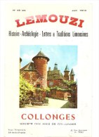 Revue LEMOUZI N°46 Bis Histoire, Archéologie, Lettres Et Traditions Limousines N° Sur Collonges La Rouge - Limousin