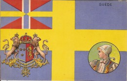 SVERIGE--DRAPEAU DE SUEDE-FLAG OF SWEDEN-héraldique-blason-armoirie-étendard-sceau - Sweden
