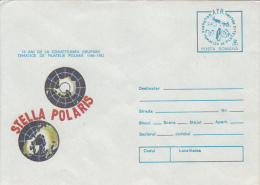 31055- POLAR PHILATELIC CLUB, STELLA POLARIS, NORTH AND SOUTH POLES, COVER STATIONERY, 1983, ROMANIA - Eventi E Commemorazioni