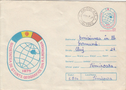 31073- GEOGRAPHYC SCIENCES SOCIETY, COVER STATIONERY, 1975, ROMANIA - Geography