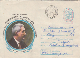 31076- GEOGRAPHYC SCIENCES SOCIETY CENTENARY, MIHAI DAVID, COVER STATIONERY, 1975, ROMANIA - Geography