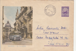 31190- BUSS, BUCHAREST STAVROPOLEOS STREET, COVER STATIONERY, 1960, ROMANIA - Bus