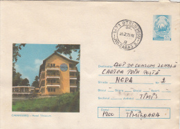 31275- CARANSEBES- TIBISCUM HOTEL, TOURISM, COVER STATIONERY, 1979, ROMANIA - Hotels, Restaurants & Cafés