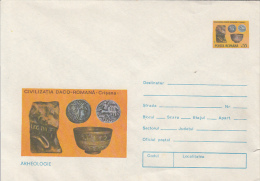 31334- ARCHAEOLOGY, DACO ROMAN VESTIGES FROM CRISANA, COVER STATIONERY, 1976, ROMANIA - Archäologie