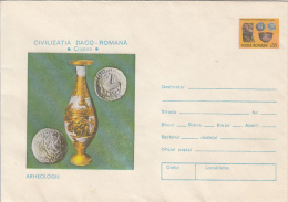 31339- ARCHAEOLOGY, DACO ROMAN VESTIGES FROM CRISANA, COVER STATIONERY, 1976, ROMANIA - Archaeology