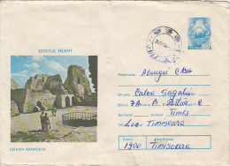 31343- ARCHAEOLOGY, NEAMT FORTRESS RUINS, COVER STATIONERY, 1976, ROMANIA - Archéologie