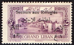 Grand Liban - N°  72 * Site - Saida , Surcharge, Aide Aux Réfugiés - Unused Stamps