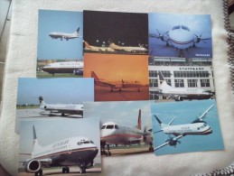 LOT DE 9 CARTES AVIONS COMPAGNIE DEUTSCHE BA..SAAB340(4)..2000..fokker 100..BOEING 737-300(3) - Collections & Lots