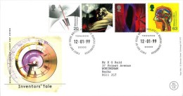 GB 1999 INVENTORS TALE FDC SG 2069-72 MI 1777-80 SC 1839-42 IV 2066-2069 - Covers & Documents