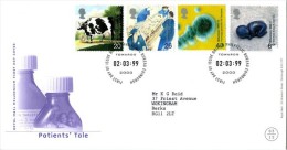 GB 1999 PATIENTS TALE FDC SG 2080-83 MI 1789-92 SC 1847-50 IV 2079-2082 - Covers & Documents