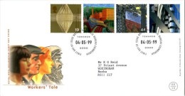 GB 1999 WORKERS TALE FDC SG 2088-91 MI 1805-08 SC 1855-58 IV 2096-2099 - Covers & Documents