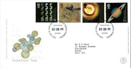GB 1999 SCIENTISTS TALE FDC SG 2102-05 MI 1819-22 SC 1867-70 IV 2121-2124 - Covers & Documents