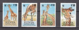 Kenya 1989,4V,set,giraffes,giraffen,girafes,jirafes,giraffe,MNH/Postfris(A1905) - Giraffen
