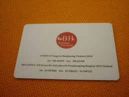 Thailand BH Boutique City Hotel Room Key Card - Origine Inconnue