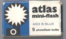 Ampoules AG3 B BLUE 5 PHOTOFLASH BULBS ATLAS - Matériel & Accessoires