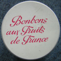 Boite En Métal Diam. 12x12 Cm - Emballage Pour Bonbon Aux Fruits Beau Décor Différents Fruits - Dosen