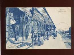 59 Aulnoye Gare Intérieure édit. Laffineur Samin N° 12 , Animée Camaïeu De Bleu Chemin De Fer - Aulnoye